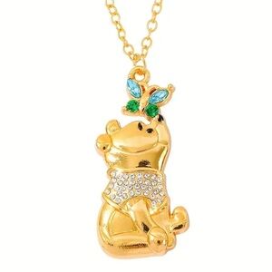 Gold Winnie the Pooh Pendant Necklace